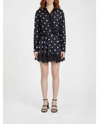 Sportmax - Polka Dot Silk Wrap Dress - Lyst
