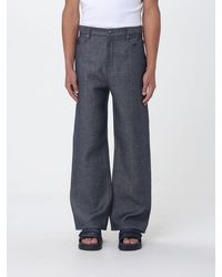 Fendi - Cotton Denim Straight Jeans - Lyst