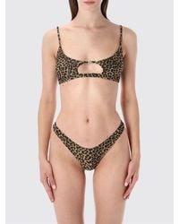 MATINEÉ - Animal Print Bikini Top With Cut-Out And Square Neckline - Lyst