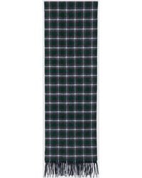 N°21 - Écharpe En Laine Mélangée À Motif Tartan Et Bords Frangés - Lyst