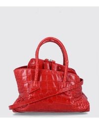 The Attico - La Passeggiata Crocodile-Effect Leather Mini Handbag - Lyst