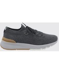 Brunello Cucinelli - Knit Low-Top Sneakers - Lyst
