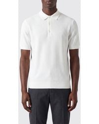 Kangra - Short-Sleeved Cotton Knit Polo Shirt With A Three-Button Placket - Lyst