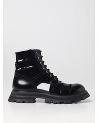 Alexander McQueen - Flat Ankle Boots - Lyst