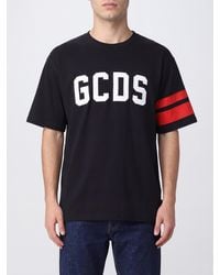 Gcds - Cotton T-Shirt With Contrast Logo And Crew Neck - Lyst