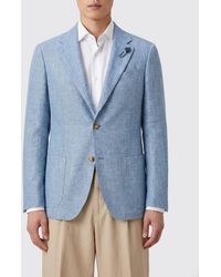Lardini - Single-Breasted Silk And Cotton Blazer - Lyst