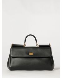 Dolce & Gabbana - Dolce &Amp Gabbana My Sicily Leather Handbag With Padlock And Shoulder Strap - Lyst