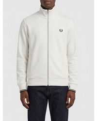 Fred Perry - Cotton Zip-Up Sweatshirt - Lyst