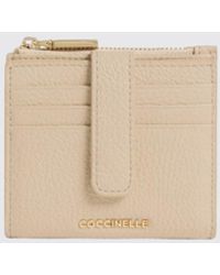 Coccinelle - Metallic Grained Leather Wallet - Lyst