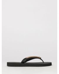 Stella McCartney - Falabella Chain-Detail Thong Sandals - Lyst