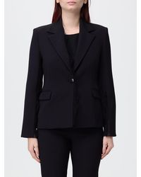 Hanita - Single-Breasted Polyester Blazer With Lace Inserts And V-Revers - Lyst