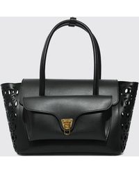 Coccinelle - Beat Double Leather Bag With Perforated Details - Lyst