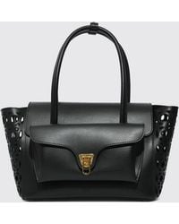 Coccinelle - Beat Double Leather Bag With Perforated Details - Lyst