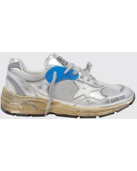 Golden Goose - Dad-Star Leather And Mesh Sneakers With Distressed Effect - Lyst