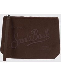 MC2 Saint Barth - Aline Wool Blend Mini Handbag With Embroidered Logo - Lyst