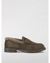 Doucal's - Loafer Aus Wildleder Und Pelz - Lyst