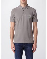 Emporio Armani - Slim Fit Cotton Polo With Tone-On-Tone Logo - Lyst