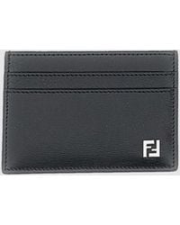Fendi - Squared Ff Leder-Kreditkartenhalter - Lyst