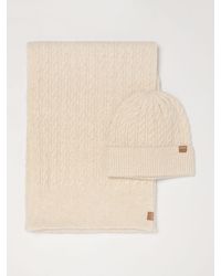 Liu Jo - Two-Piece Woven Knit Ribbed Hat And Scarf Set - Lyst