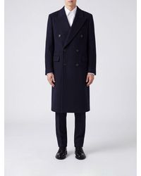Umit Benan - Long Double-Breasted Pure Cashmere Coat With Classic Lapels - Lyst