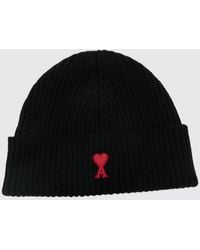 Ami Paris - Woll-Beanie-Mütze Mit Kontrastierendem Ami De Coeur-Logo - Lyst
