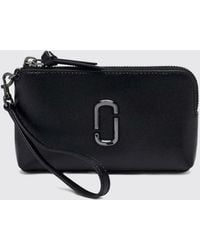 Marc Jacobs - The Snapshot Leather Wristlet Pouch With Double J Logo - Lyst
