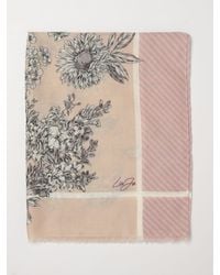 Liu Jo - Floral Cotton Blend Scarf - Lyst