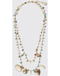 Twinset - Multi-Strand Necklace With Pearls And Shells - Lyst