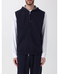Brunello Cucinelli - Cotton Blend Zip Hoodie - Lyst