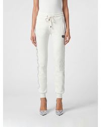 Philipp Plein - Jersey Jogging Trousers With Rhinestone Embroidery And Drawstring Waist - Lyst