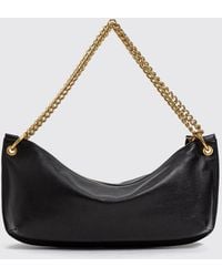 Twinset - Smooth Leather Shoulder Bag With Metallic Mesh Handle - Lyst
