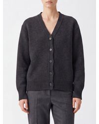 The Row - Cardigan En Mélange De Cachemire Avec Col En V, Épaules Tombantes Et Fermeture À Boutons - Lyst