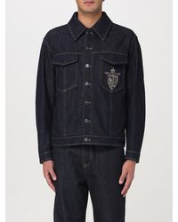 Fendi - Crest Embroidered Denim Jacket - Lyst