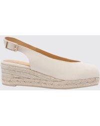 Castañer - Dosalia Mid-Wedge Canvas Sandals With Open Toe And Ankle Strap - Lyst