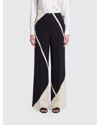 Alberta Ferretti - Printed Viscose Palazzo Trousers - Lyst
