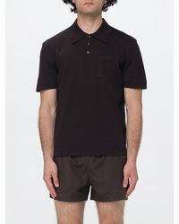 A.P.C. - Cotton Knit Polo - Lyst