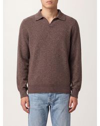 Brunello Cucinelli - Long-Sleeved V-Neck Polo - Lyst