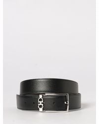 Ferragamo - Gancini Reversible Hammered Leather Belt - Lyst