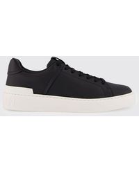 Balmain - B-Court Leather Sneakers - Lyst