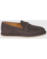 Tod's - Pennyloafer Aus Nubukleder Mit T-Timeless-Accessoire Und Gommino-Sohle - Lyst