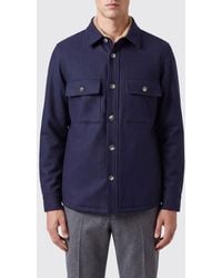 Jacob Cohen - Wool Shirt Jacket With Patch Pockets And Buttons - Lyst