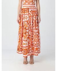 Dolce & Gabbana - Dolce &Amp Gabbana High-Waisted A-Line Midi Skirt - Lyst