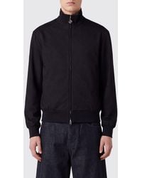 CASABLANCA - Wool Bomber Jacket With High Neck And Front Zip Fastening - Lyst