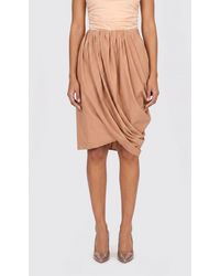 Chloé - Chlo&Eacute Draped Cotton Skirt - Lyst