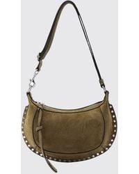 Isabel Marant - Oskan Moon Suede Crossbody Bag With Studs - Lyst