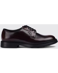 Doucal's - Coloured Brushed Calfskin Derby Shoes With Rubber Sole - Lyst