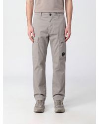 C.P. Company - Straight-Leg Stretch-Cotton Cargo Trousers With Logo - Lyst