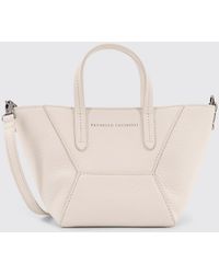 Brunello Cucinelli - Bc Duo Hammered Leather Handbag - Lyst