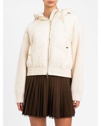Twinset - Quilted Nylon Short Puffer Jacket With Drawstring Hood - Lyst