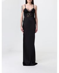 Elisabetta Franchi - Corset Satin Dress - Lyst